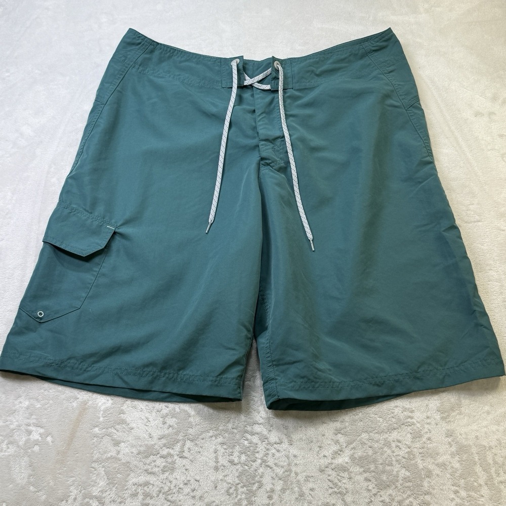 Columbia Omni Shade Board Shorts 34 Teal Swim Fishing Hybrid Shorts‎